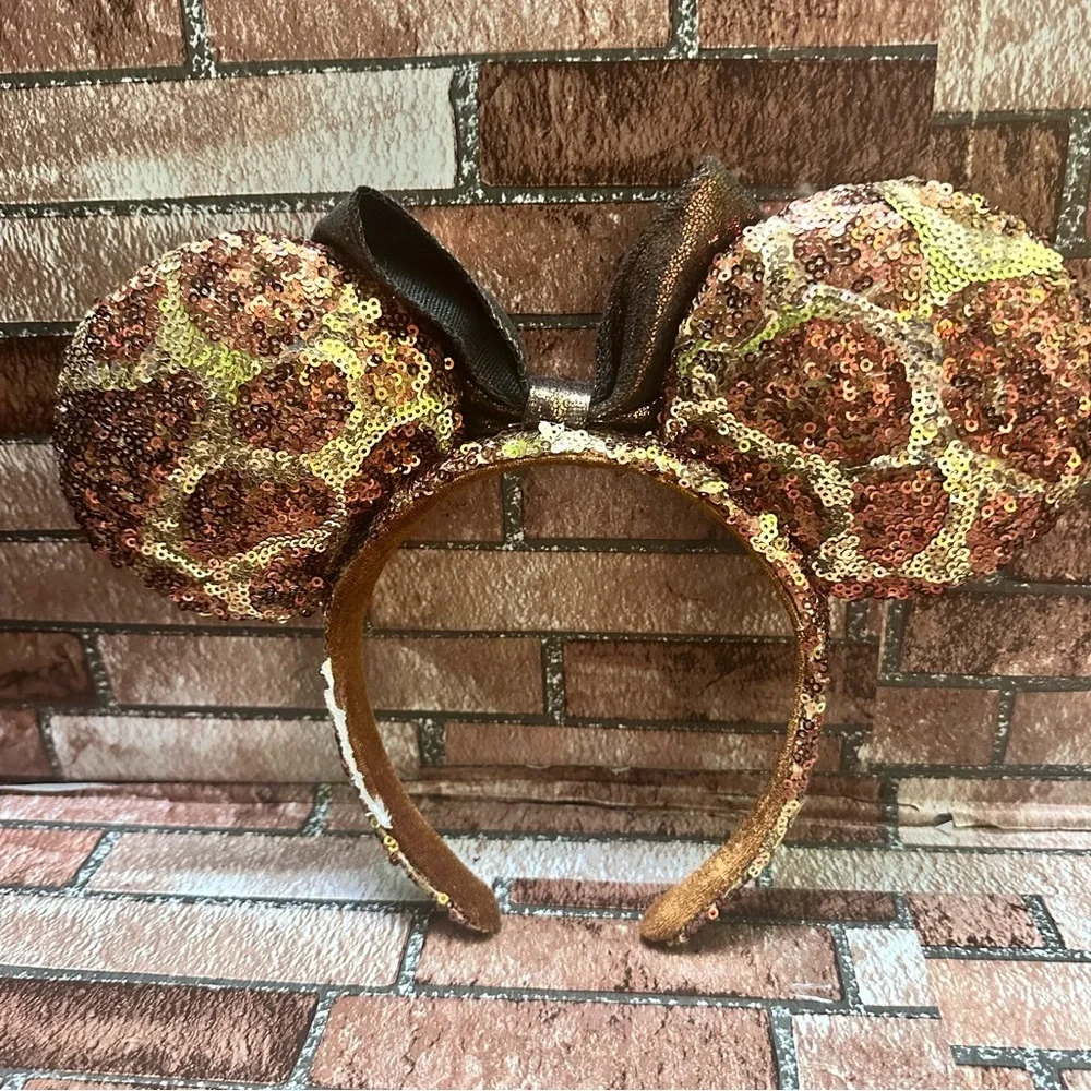 Disney Brown and Gold Kids Mouse Ears Headband